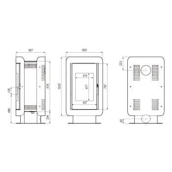 Piec kominkowy DEFRO HOME ORBIS TOP